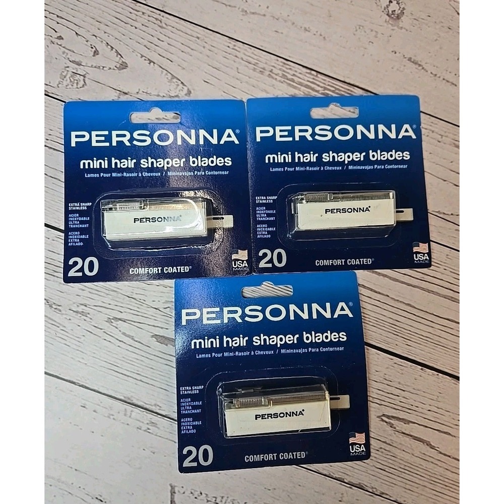 Personna Mini Hair Shaper Blades 3 X 20 Pack (60 total blades)* New* Made In USA